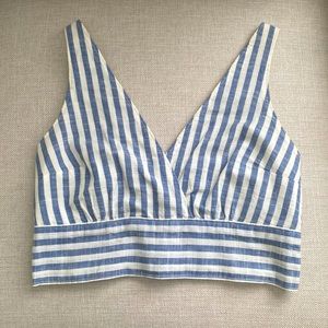 Cropped Linen Top- Abercrombie & Fitch